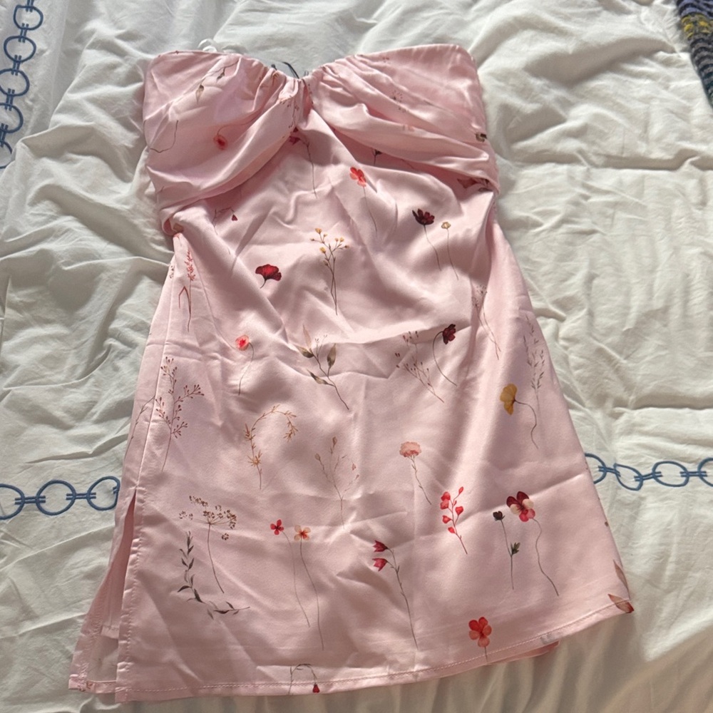 NWT princess Polly floral Strapless Pink Dress size 2